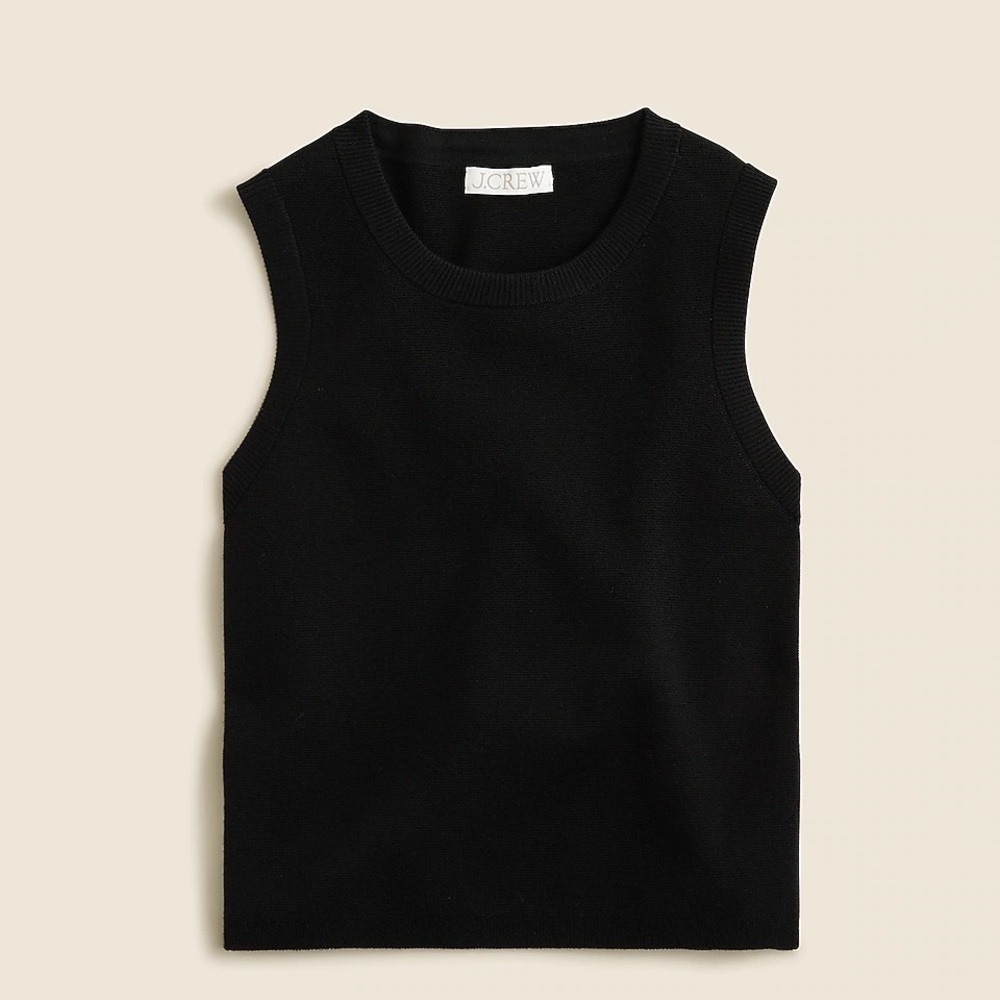 J. Crew Black Sweater shell in TENCEL™ lyocell blend